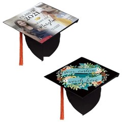 Sublimation Blank Custom Photo Plate Memorial Grad Cap Design,Cap Topper Decorat