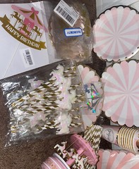 Unicorn Carousel Birthday Party Bundle Plates Cups Backdrop Cupcake Cake Inserts