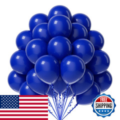 Fotiomrg Royal Blue Balloons 12 Inch 50 Pack Royal Blue Latex Party Balloons