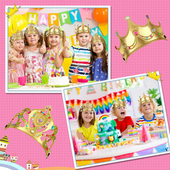 22 pack DIY Crowns Set Include 12 Pcs Foam Princess Crowns and 10 Pcs Diamond St