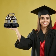 9PCS Graduation Party Decorations Class of 2025 Congrats Grad Table Black