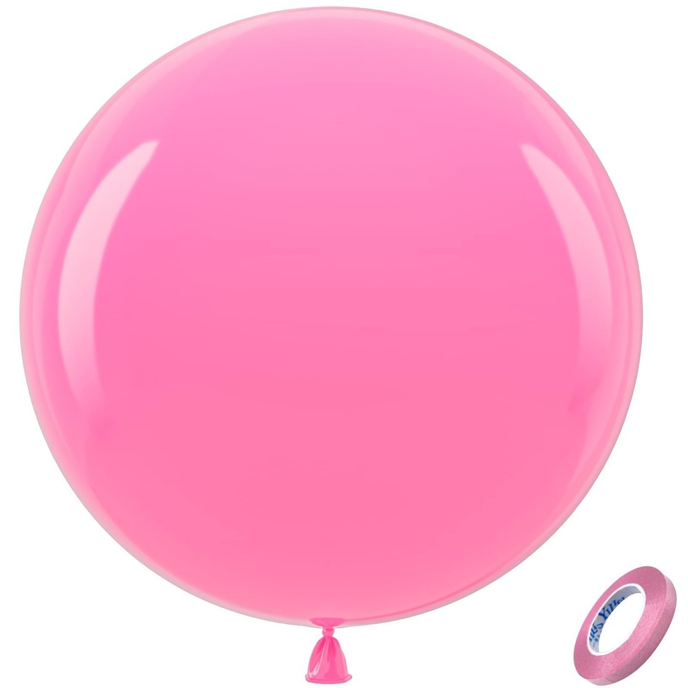 Pink Giant Balloons 36 Inch 8 Pack Jumbo Bridal Pink Balloon Large Round Lig…
