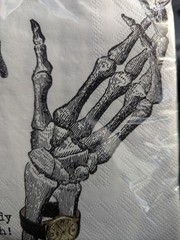 20 Paper Napkins 2 Skeletal Gothic Hands New Bee Watch Decoupage Party