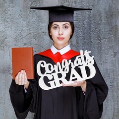 2026 Graduation Party Decoration Congrats Grad Sign White Wooden Centerpiece