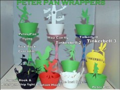 PETER PAN TINKERBELL THEME PARTY CUPCAKE WRAPPERS x12 MANY TO CHOOSE FROM