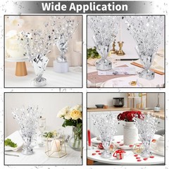 6 Pack Metallic Foil Spray Centerpiece Table Decoration Silver Star Party Cen…