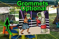 Donkey and Elephant Boxing Theme Face Cutout, 36×42″ Photo Stand-in, Party Prop