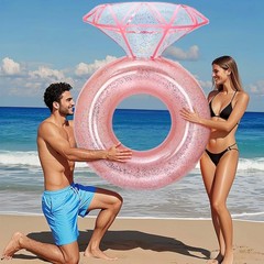 Pool Floats, Inflatable Diamond Ring Pool Float for Bachelorette Party, Engag…