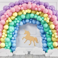 100 Pastel Balloons Assorted Colors & Size – Rainbow Party Decorations – Maca…