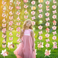 Fairy Birthday Party Decorations 8PCS Fairy Garlands Fairy Theme Party Supplies