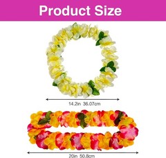 6 Count Thickened Hawaiian Leis, Perfect Luau Party Supplies for Summer Beach…