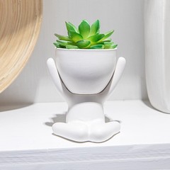 VENY TAYA 2 PCS Unique Artificial Plants A, Morden White Figurine (1 Pair)