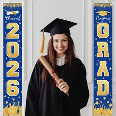 2026 Graduation Party Decorations – Blue Gold Class of 2026 Congrats Grad Por…