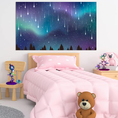 Fabric Aurora Borealis Backdrop Northern Nights Party Decoration Celestial Theme