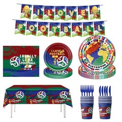 World Cup 2026 Party Decorations Supplies Set, 86 pcs Includes Multicolor