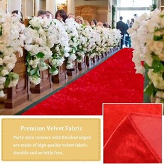 Red Carpet Runner for Party Wedding Aisle Decorations 4FTx15FT Aisle Runners …