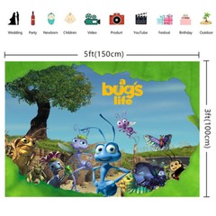 A Bug’s Life Birthday Party Supplies Backdrop Banner Poster Vinyl Birthday Gift