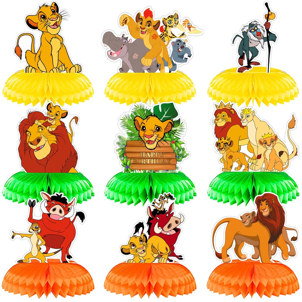 The Lion King Honeycomb Centerpieces Table Toppers for Birthday Party Decor