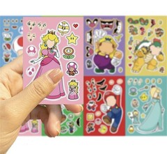 Super Mario Make A Face Stickers Party Supplies Gift Bags Birthday Holiday Fun