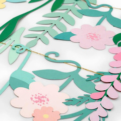 Double-Sided Wildflower Garland for Garden Party Decorations and Events