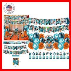 Dolphins Party Decorations,Dolphins Birthday Party Supplies Includes Banner -…