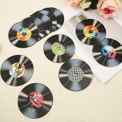 8pcs Vinyl Record Decors, Pre-Assembled 50s/70s/80s 4.92ft, multicolor
