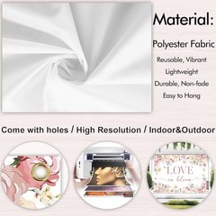 Love in Bloom Bridal Shower Decorations Backdrop, Pink Floral Wedding 7x5ft