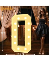 New In Box Giant 4 Ft Marquee LED Light Up Mosaic Letter O