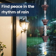Functional Garden Rain Chain with Antique Bronze Finish for Drainage Solution