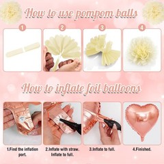 Rose Gold Bachelorette Party Decor, Bridal Shower Balloons, Heart & Ring Balloon