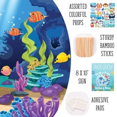 Under the Sea Photo Booth Props – 41-pc Photobooth Kit with 8 x 10-Inch Sign,…