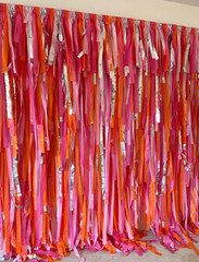 Background for Party Pink & Orange 5 ft x 7 ft – Fully Assembled w/ Hooks