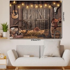 7x5FT Western Cowboy Backdrop Party Decorations Wild West Rodeo Decor Rustic …