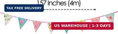 Talking Tables 13ft Vintage Floral Paper Bunting | Afternoon Tea Party Decoratio