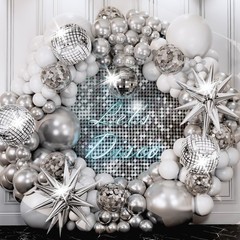 ALL-IN-1 Disco Balloon Arch Kit with BONUS Disco Ball Balloon for Party Decor…