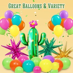 Tropical Balloon Arch Kit Hot Pink Yellow Lime Blue Hawaiian Party Decor Set