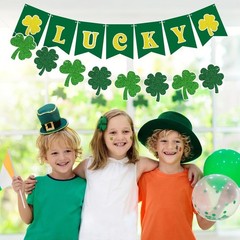 St Patricks Day Banner Garlands St Patricks Day Decorations Lucky Banner Garl…