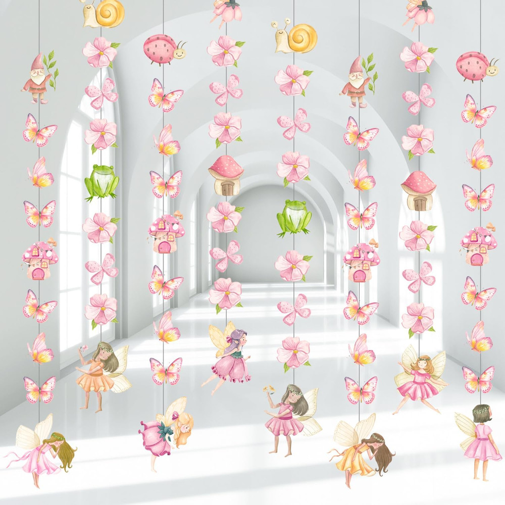 Fairy Birthday Party Decorations 8PCS Fairy Garlands Fairy Theme Party Supplies