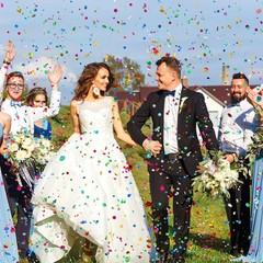 MARFOREVER Multicolor Sparkle Foil Confetti, Glitter Round Confetti Birthday …