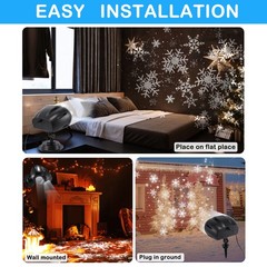 Christmas Projector Lights Outdoor LED Snowflake Projector Lights 2025 Upgraded