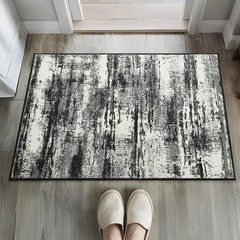 Merelax 2×3 Black White Entryway Washable Area Rug, Kitchen Bedroom Entrance …