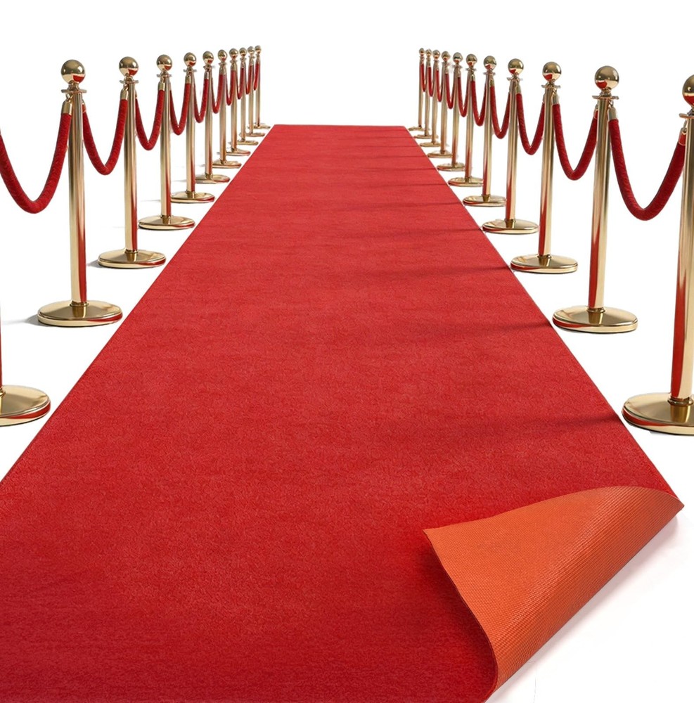 3 x 10ft Red Carpet Runner 450 GSM 5MM Extra 3′ x 10′ (Rectangular),
