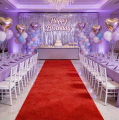 3 x 10ft Red Carpet Runner 450 GSM 5MM Extra 3′ x 10′ (Rectangular),