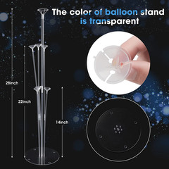 4 Sets Balloon Stand Kits, Balloon Sticks Holder with Base for Table Graduation