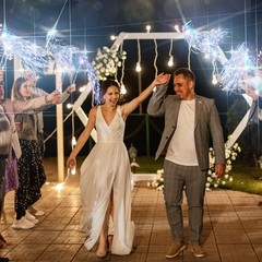 Simgoing 48 Pcs LED Light Up Wands Silver Birthday Party Favors