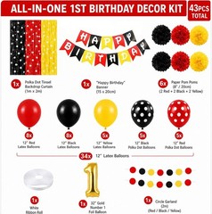 Mickey Mouse 1st Birthday Party Decorations NEW