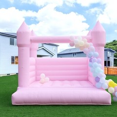 White/ Pink/Black PVC Inflatable Bounce House with Blower For Wedding Birthday