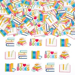 200 PCS Book Theme Confetti Groovy Hippie Paper Double Sided School Decor