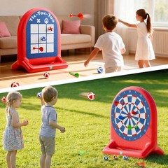Funscape Kids Inflatable Dartboard Pool Toy, Fun Swimming Pool Soft Ball Toss…