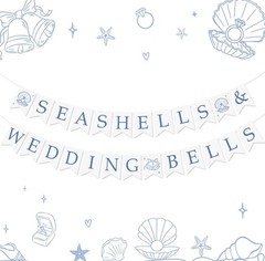 Seashells & Wedding Bells Banner for Coastal Bachelorette Party Last Toast On…